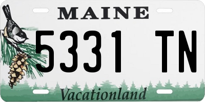 ME license plate 5331TN