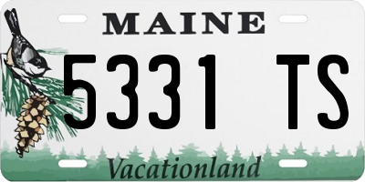 ME license plate 5331TS