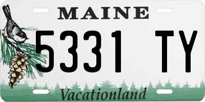 ME license plate 5331TY