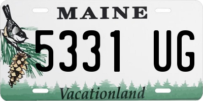 ME license plate 5331UG