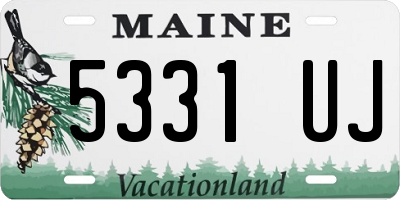 ME license plate 5331UJ
