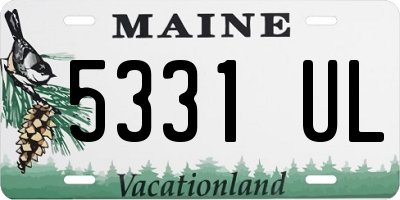 ME license plate 5331UL