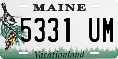 ME license plate 5331UM