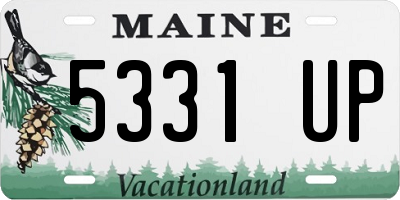 ME license plate 5331UP