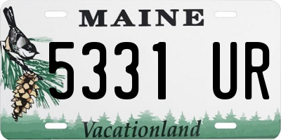 ME license plate 5331UR