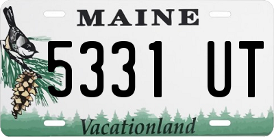 ME license plate 5331UT