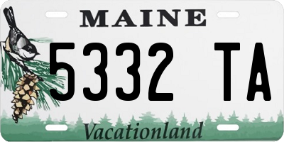 ME license plate 5332TA