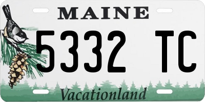 ME license plate 5332TC