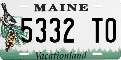 ME license plate 5332TO