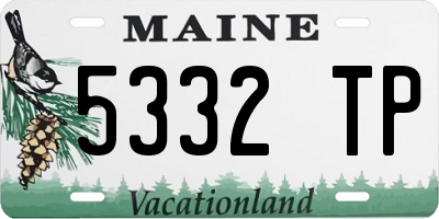 ME license plate 5332TP