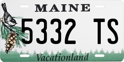 ME license plate 5332TS