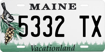 ME license plate 5332TX
