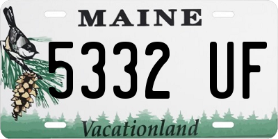 ME license plate 5332UF