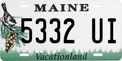 ME license plate 5332UI