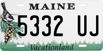 ME license plate 5332UJ