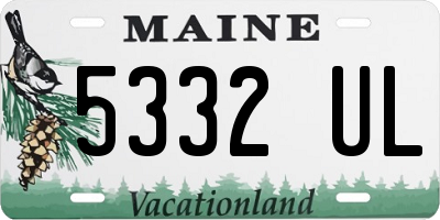 ME license plate 5332UL