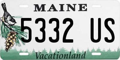 ME license plate 5332US