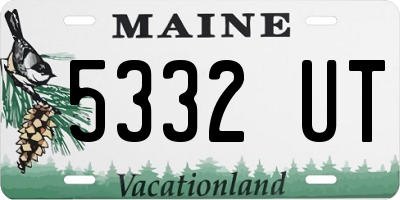 ME license plate 5332UT