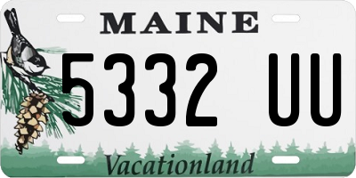 ME license plate 5332UU