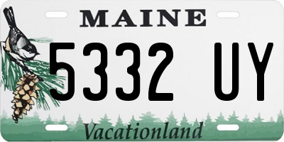 ME license plate 5332UY