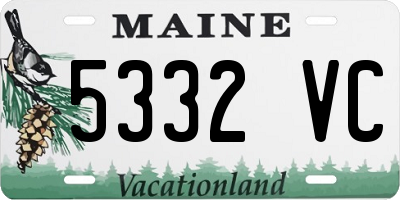 ME license plate 5332VC
