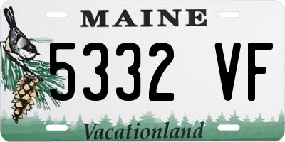 ME license plate 5332VF