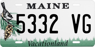 ME license plate 5332VG