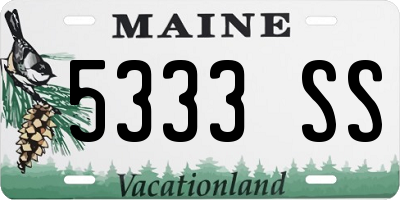 ME license plate 5333SS