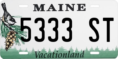 ME license plate 5333ST