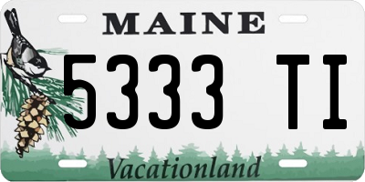 ME license plate 5333TI