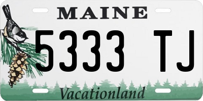 ME license plate 5333TJ