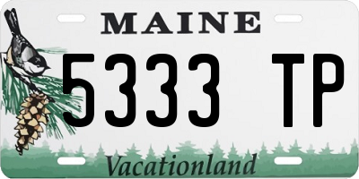 ME license plate 5333TP