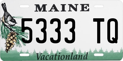 ME license plate 5333TQ