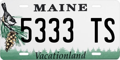 ME license plate 5333TS