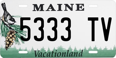 ME license plate 5333TV