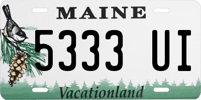 ME license plate 5333UI