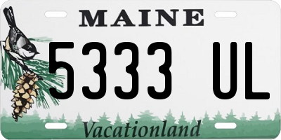 ME license plate 5333UL