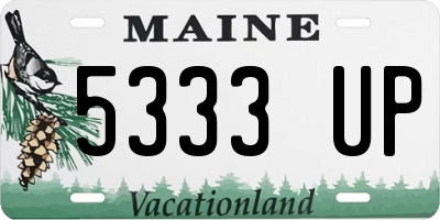 ME license plate 5333UP