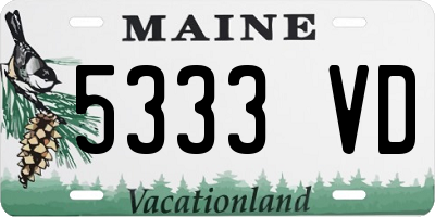 ME license plate 5333VD