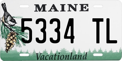ME license plate 5334TL