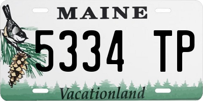 ME license plate 5334TP