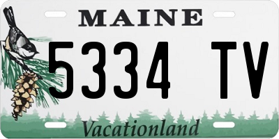 ME license plate 5334TV