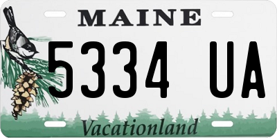 ME license plate 5334UA