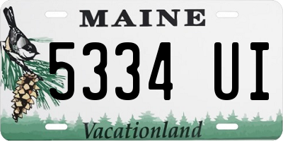 ME license plate 5334UI