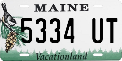 ME license plate 5334UT