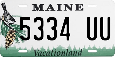 ME license plate 5334UU