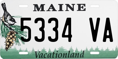 ME license plate 5334VA