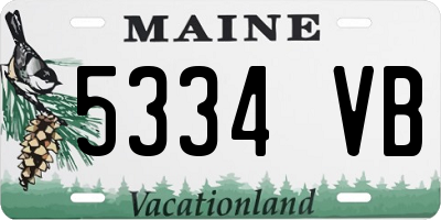ME license plate 5334VB