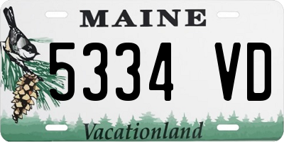 ME license plate 5334VD