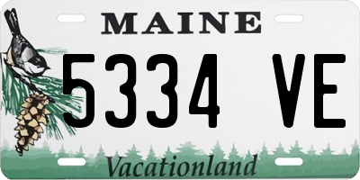 ME license plate 5334VE